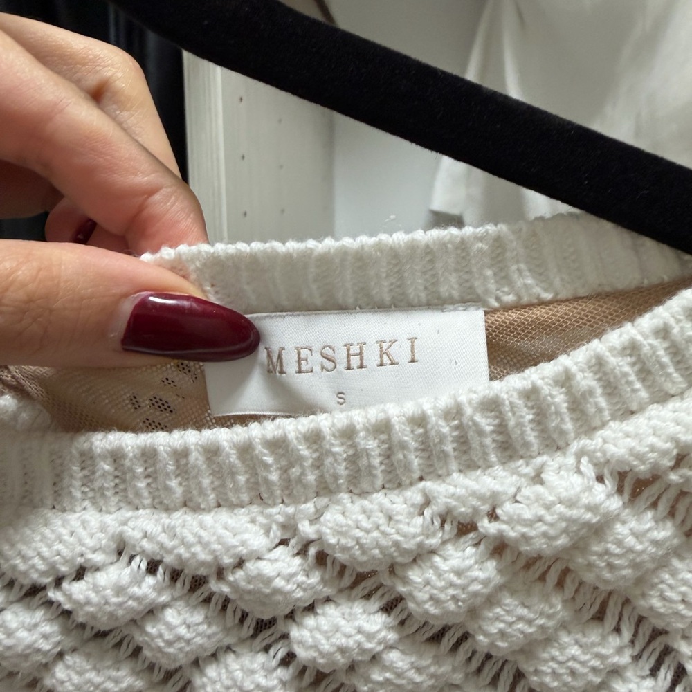 Meshki Ivory Textured Knit dress - Picture 2 of 4